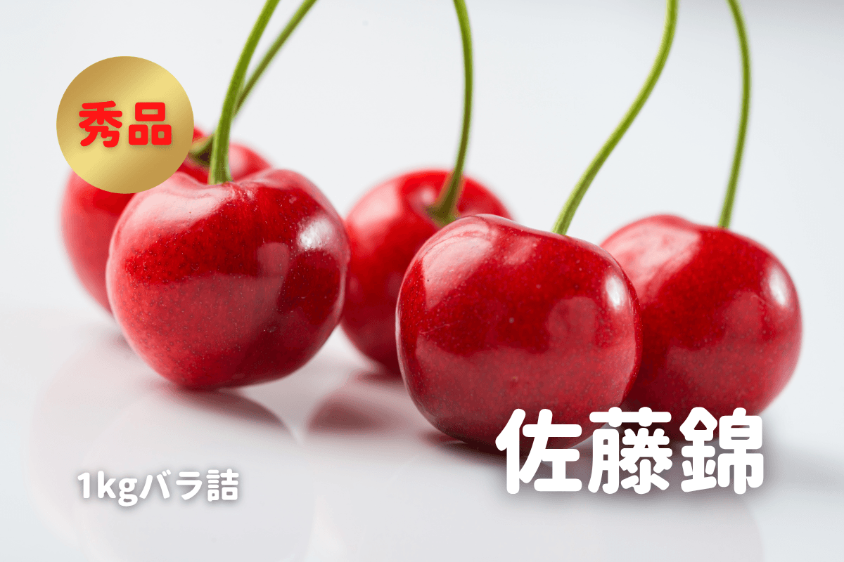 佐藤錦 秀品 Lサイズ・1kg・バラ詰め